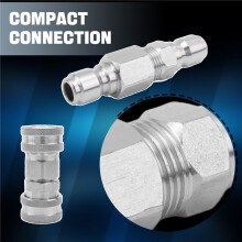 4 Sets NPT 3/8 in. Stainless Steel Male and Female Quick-Connect Kits Male Female 3/8 Quick-Connect Fittings