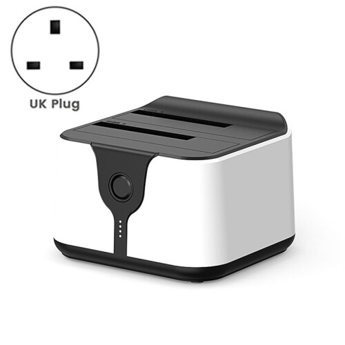Gabinete de Disco Rígido Externo SSD de 2,5/3,5 Polegadas  para USB 3.0 HDD Case Estação de Encaixe para Disco Rígido com Compartimento Duplo 1