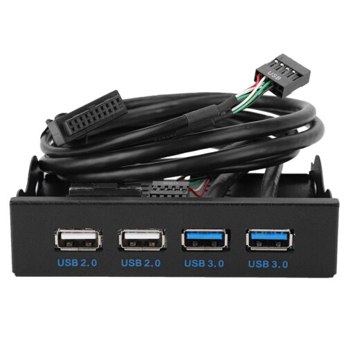USB Front Panel, High Speed 4  2 USB 3.0+2 USB 2.0 Hub, 19PIN/9 Pin 3.5 Inch Front Panel Connector 2