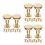 30Pcs Golden Flat Head Rivet Set for Repair and Craft Projects 4