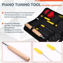 Piano Tuning Kit, Piano Tuning Tools with Carry Case, Piano Tuning Hammer and Mute Set, Piano Tuning Wrench