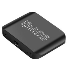 USB C auf -Kompatibel + DP Splitter 8K Splitter MST Splitter Typ C Splitter für Dual Monitor Erweitert