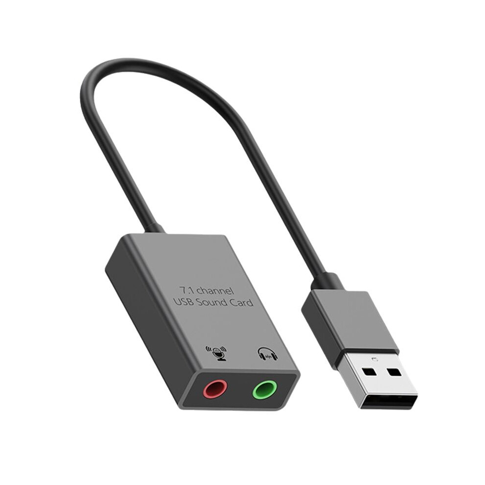 7.1 Channel Sound Card External 3.5Mm Usb Adapter Usb To Microphone Speaker Audio Interface For Ps4 Laptop Computer 6032267933627