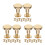 30Pcs Golden Flat Head Rivet Set for Repair and Craft Projects 9