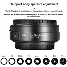 EF to R Mount Adapter with CPL Filter, Autofocus Lens Converter for R, Ra, RP, R5, R6