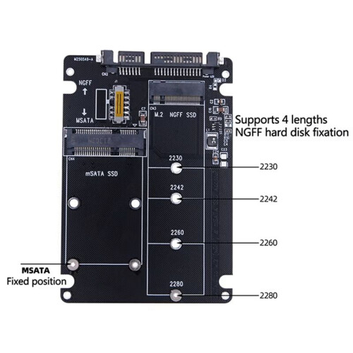 NGFF to  3 External HDD Enclosure MSATA SSD Adapter M.2  Protocol Adapter Board 1