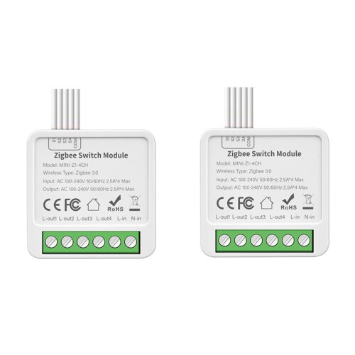 ZigBee Relay  Module 4 Channels AC100-240V /Off   Home   Dark Box