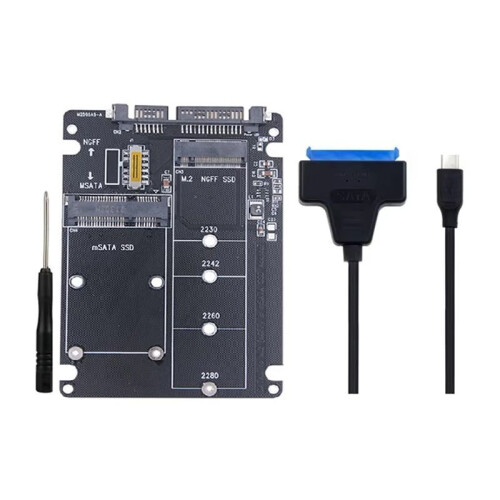 MSATA Naar USB-Adapter MSATA-Behuizing M.2 NGFF MSATA SSD Naar  3.0-Adapter Riser Board M.2 Box-Kabel