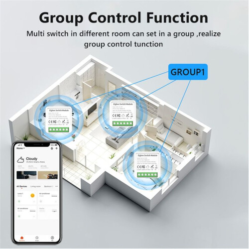 ZigBee Relay  Module 4 Channels AC100-240V /Off   Home   Dark Box 2