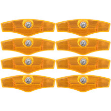 24Pcs Orange Bike Reflectors Plastic Rear Tail Light 360 Night Safety