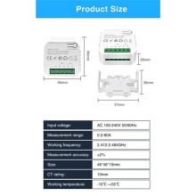 Tuya WiFi 80A Inteligentny Licznik Cyfrowy Licznik Energii Transformator Prądowy Monitor Produkcji Energii Słonecznej PV Zużycie Energii