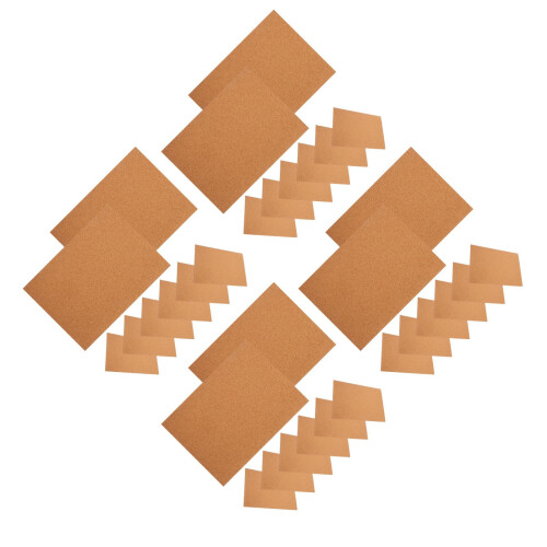 32Pcs Strong Adhesive Brown Cork Sheets for DIY, Office, and Wall Art 2