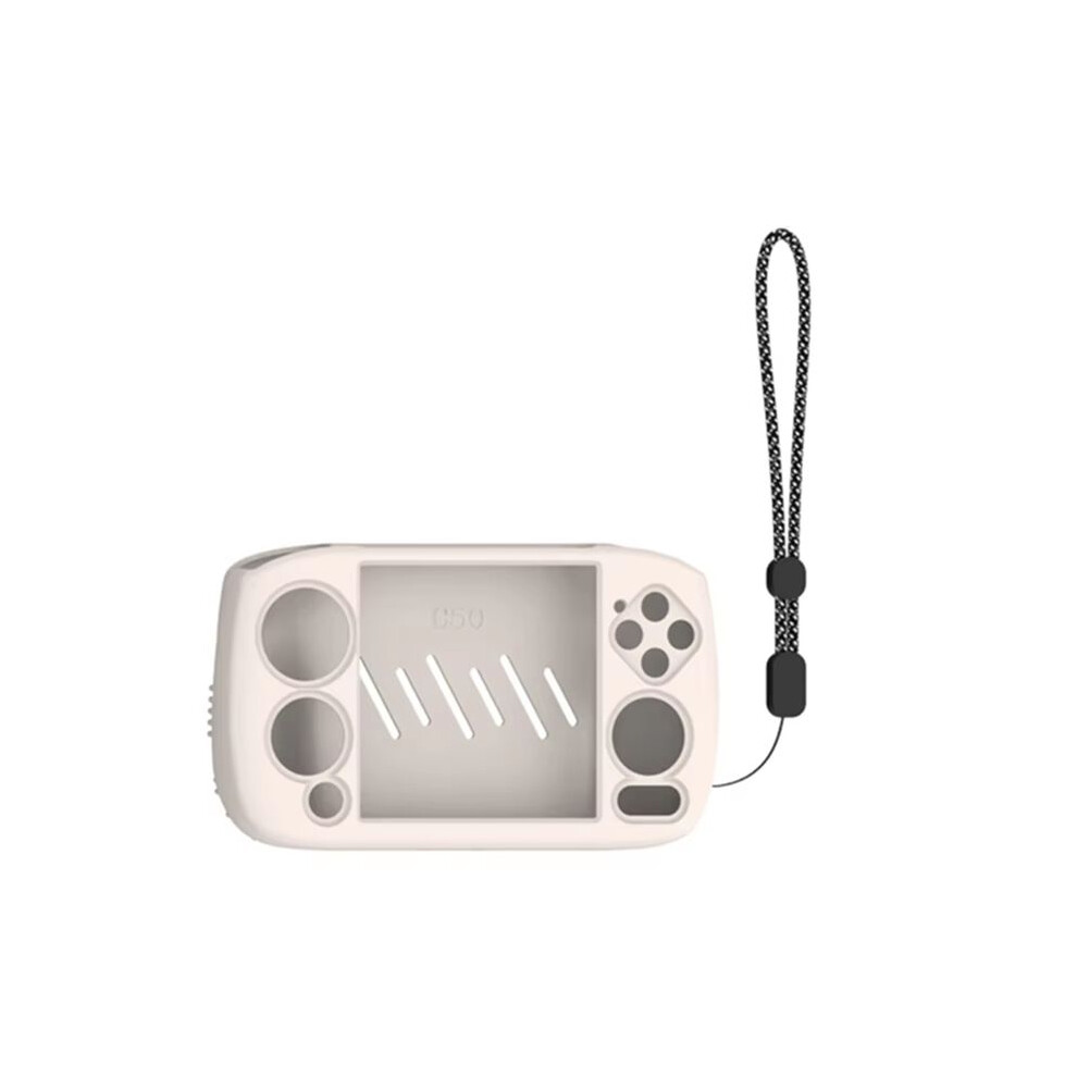 Gamepad Housing With Lanyard Protector Cover For Rg Cubexx Scratchproof Game Console Protective Case Creamy White 4714137202577