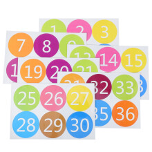 18Pcs Colorful PVC Floor Stickers for Classroom Number Line Up Spots