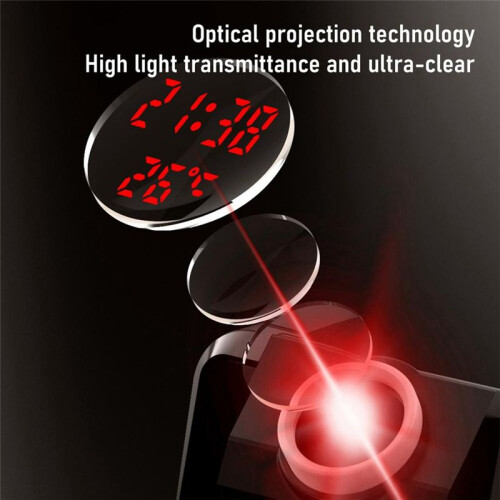 Projection Alarm Clock HD LED Display  Projection Clocks for Bedroom 180 Degree Rotatable Digital Clock Projector A 2
