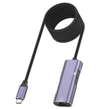 PD32 Typec to Gigabit Network Card Mobile Phone Network Cable Converter with Charging for Live Broadcast