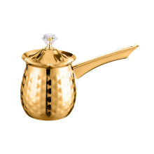 2Pcs Stylish Golden Stainless Coffee Frothing Pitchers for Espresso