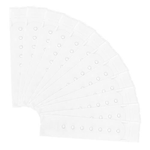60Pcs White Snapback Buckle Strap Durable Pe Adjustable Baseball Hat