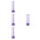 4Pcs Purple Gymnastics Training Sticks Plastic Dance Equipment 7