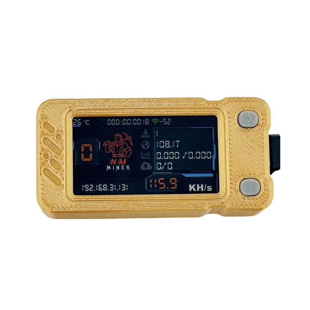 Upgraded Nerdminer 118Kh/S Btc Solo Lottery Miner Asic Miner Bitcoin Btc Miner With Color Screen Nerd Miner Gold 6032281099668