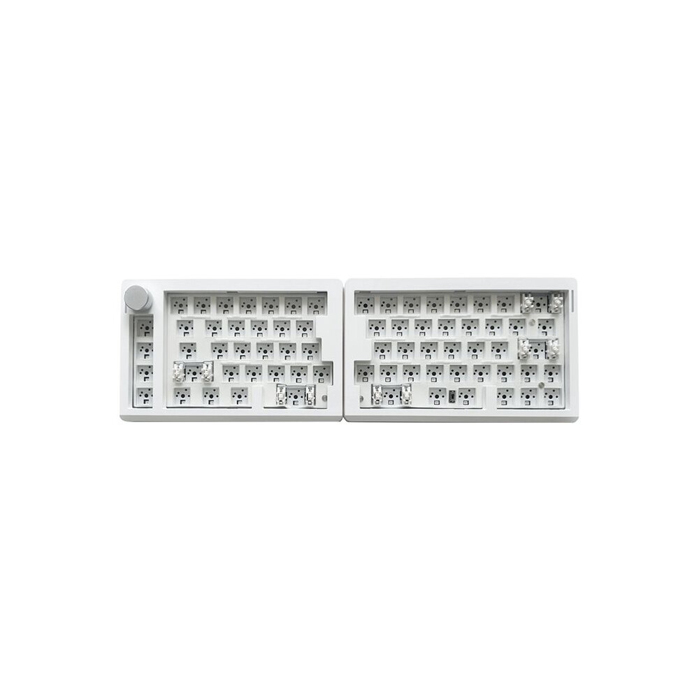 Gmk70 Split Type Customized Gaming Mechanical Keyboard Kit Hot Swappable Gasket Ergonomic Keyboard Supports Qmk/Via White 6033286443999