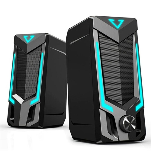RGB Computer Speaker, Desktop Computer Speaker,Desktop Stereo Speaker, USB Powered, with LED Ambient