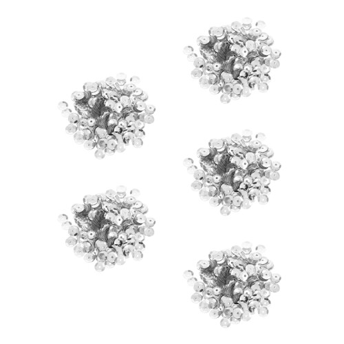 4000Pcs Silver PVC Round Cup Sequins Loose Sparkling DIY Craft Beads 2