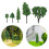 2Sets Durable Plastic Mini Trees Green for Dollhouse and Diorama 11