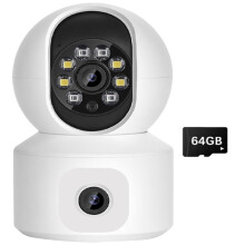 Câmera IP WiFi de 8 MP, Lente Dupla, Monitor para Bebê, Visão Noturna Colorida, Rastreamento Automático de Vídeo, Casa Inteligente