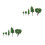 2Sets Durable Plastic Mini Trees Green for Dollhouse and Diorama 8