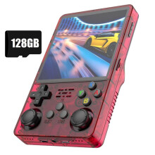 R36S PIUS Handheld Game Console 128GB 4inch IPS Scherm Videogame Console Dubbele 3D Joystick Ondersteunt 10+ Simulators D