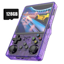 R36S PIUS Handhållen Spelkonsol 128 GB 4-Tums IPS-Skärm Videospelskonsol Dubbel 3D-Joystick Stöder 10+ Simulatorer B