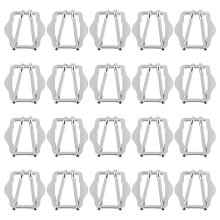 200Pcs Silver Metal Adjustable Buckles for Clothing Straps and Belts