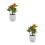 2Pcs Realistic Artificial Potted Fruit Tree For Home Office Decor 10