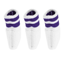6Pcs Durable Nylon Finger Toothbrush Purple for Pet Teeth Cleaning