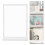 3Pcs White Plastic Office Sign Holder Versatile Table Display Stand 10