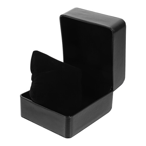 3Sets Black Lightweight Watch Storage Box PU Jewelry Display Case