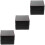 3Sets Black Lightweight Watch Storage Box PU Jewelry Display Case 5