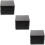 3Sets Black Lightweight Watch Storage Box PU Jewelry Display Case 9