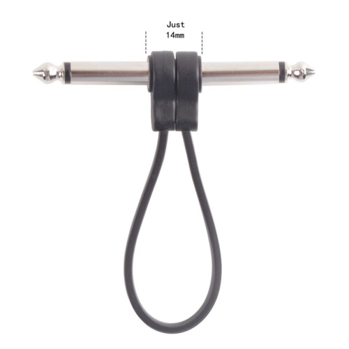 6 Packs 16cm Guitar Effect Pedal Flat Patch Cables Instrument Guitar Pedal Cable Connectors Patch Cable Black 1