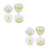 8Pcs Refillable Clear Glass Nail Art Liquid Cups for Professional Use 3