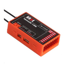 462E Pequeno 9 Canais HR8E ELRS PWM Adaptador Receptor 1800mm Antenas para Aviões e Barcos Suporte ExpressLRS Vermelho