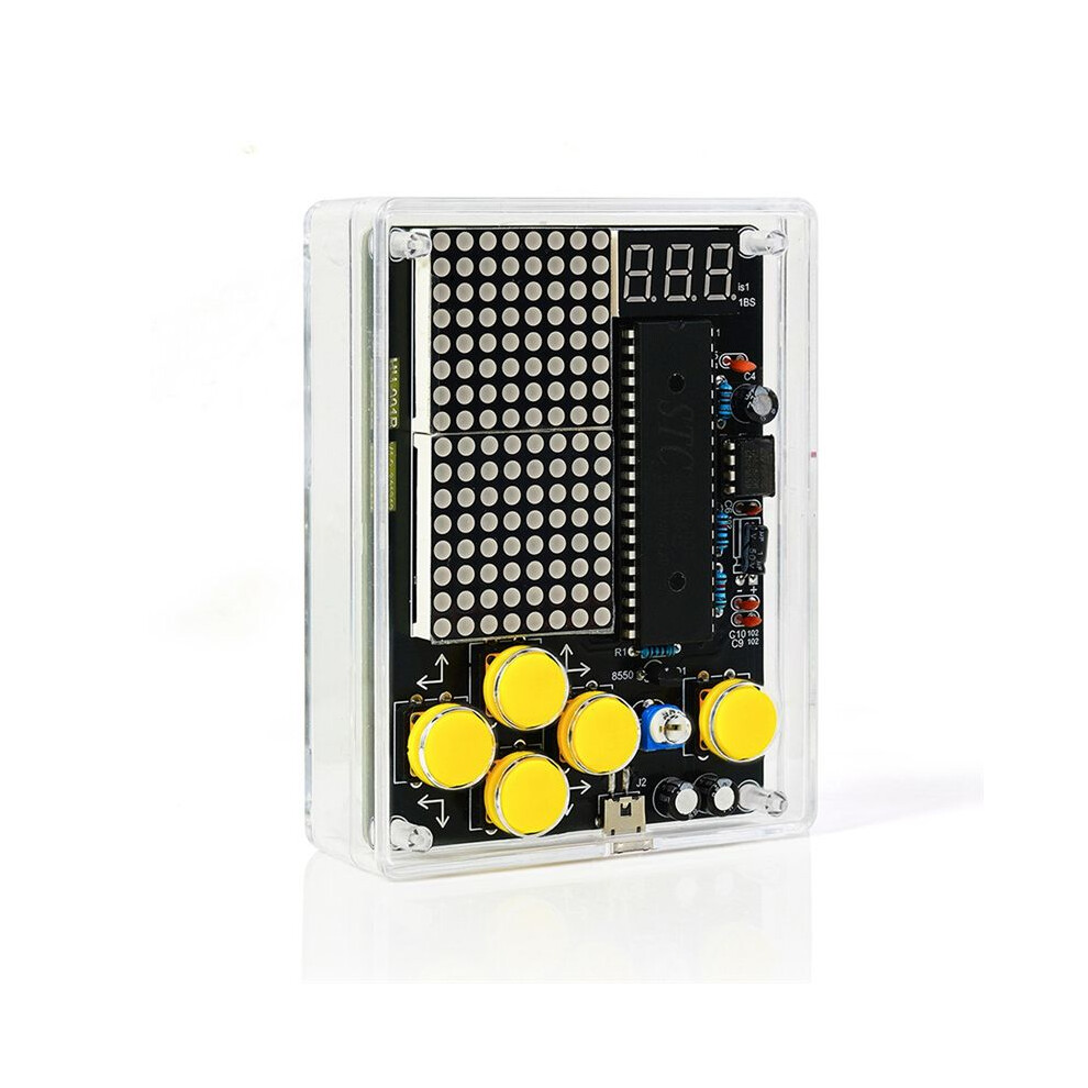 Diy Pixel Game Kit With Voice Pixel Game Console Electronics Kit Soldering Project Practice Solder Learning Set A Red/Light 4714158412948