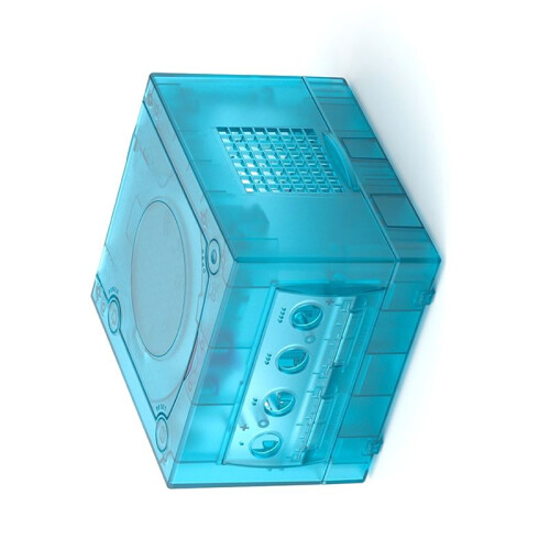 For BitFunx NGC Transparent Box Replacement Case for DOL-001 /DOL-101 NGC GameCube Retro Video Game Console A 1