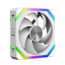 Computer Chassis Fan 12V 12cm 5V 3PIN ARGB Cooling Fan 4Pin PWM Large Air Volume 41.96CFM/800-1800RPM Ventilator White