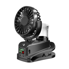 Vier Snelheden Sproeiventilator met Oplaadmogelijkheid, Miniventilator met Voetstukklem, Geschikt voor Thuis- en Kantoorgebruik, Compact, B