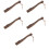5Pcs Wood Handle Replacement Practical Light Brown Handles 9