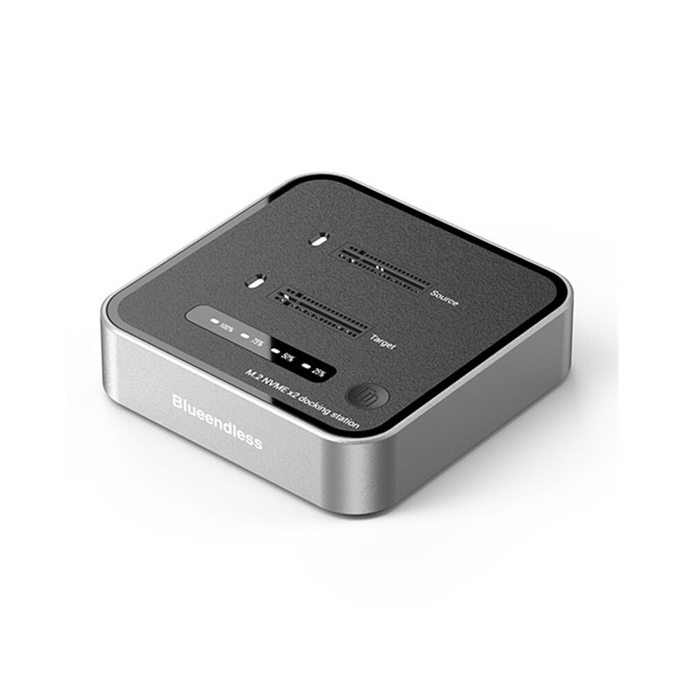 Blueendless Dual-Bay M.2 Nvme Ssd Clone M.2 Nvme Ssd Reader 20Gbps Usb3.2 Typec Offline Clone Duplicator Nvme Pcie Enclosure(Eu) 6033286428071