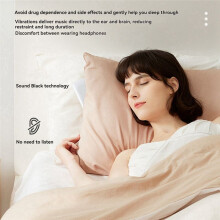 Monitor del Sonno con Altoparlante A Conduzione Ossea, Cuscino Sotto il Monitor del Sonno con Rumore Bianco, Altoparlante per il Sonno