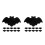 32 Pcs Halloween Bat Felt Placemats Black Gothic Table Decor 7